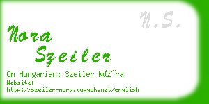 nora szeiler business card